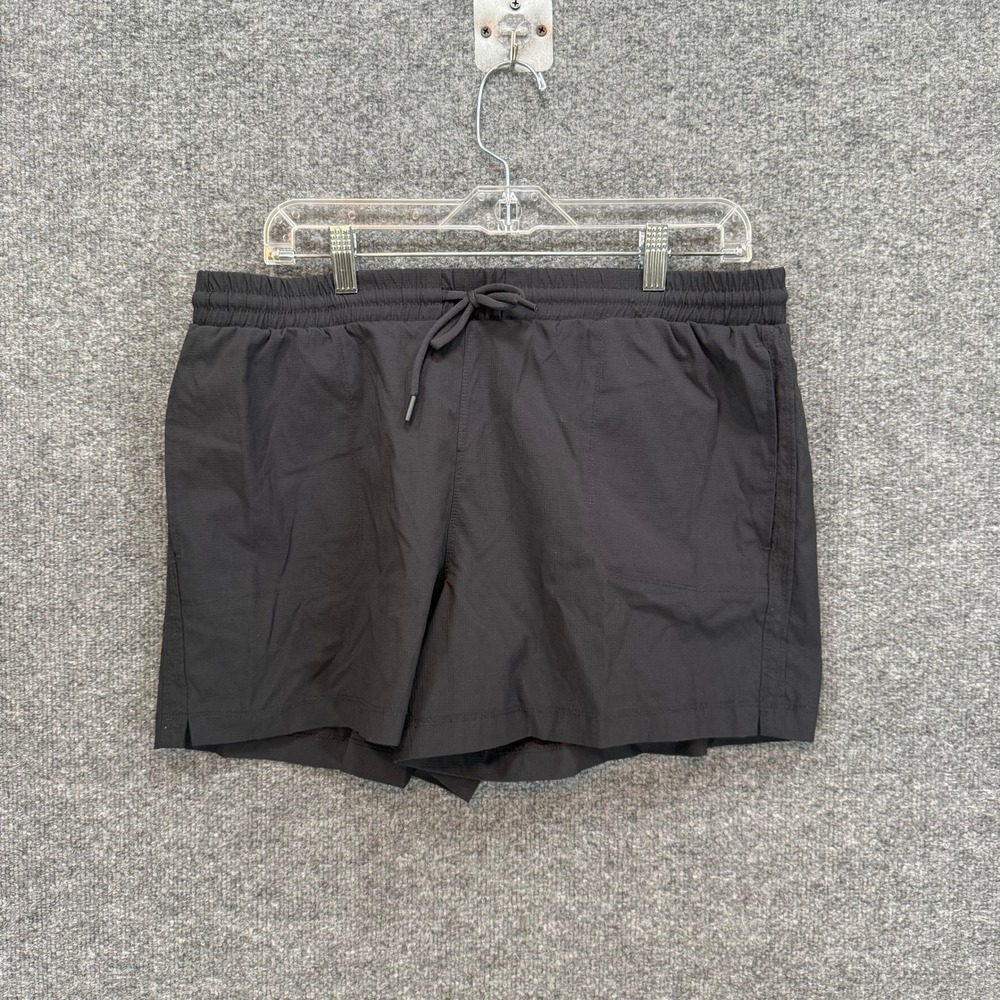 Te Verde Athletic Shorts Womens XL Black Ripstop Drawstring Hiking Activewear